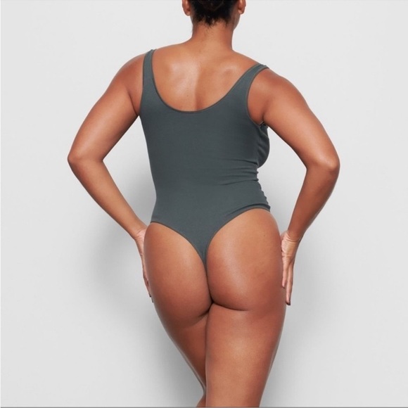 Skims Cotton Rib Tank Thong Bodysuit Small - Picture 3 of 11